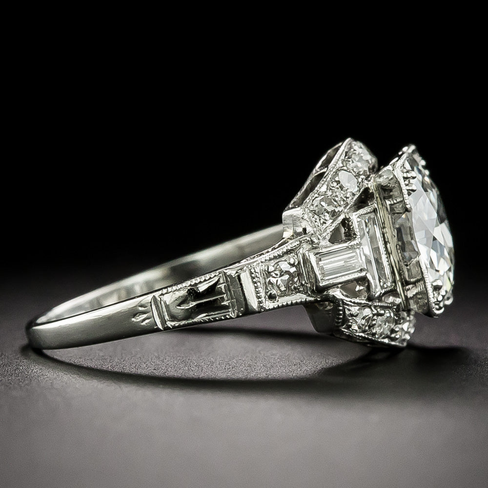 Art Deco 2.07 Carat Diamond Engagement Ring - GIA F SI2 - 4