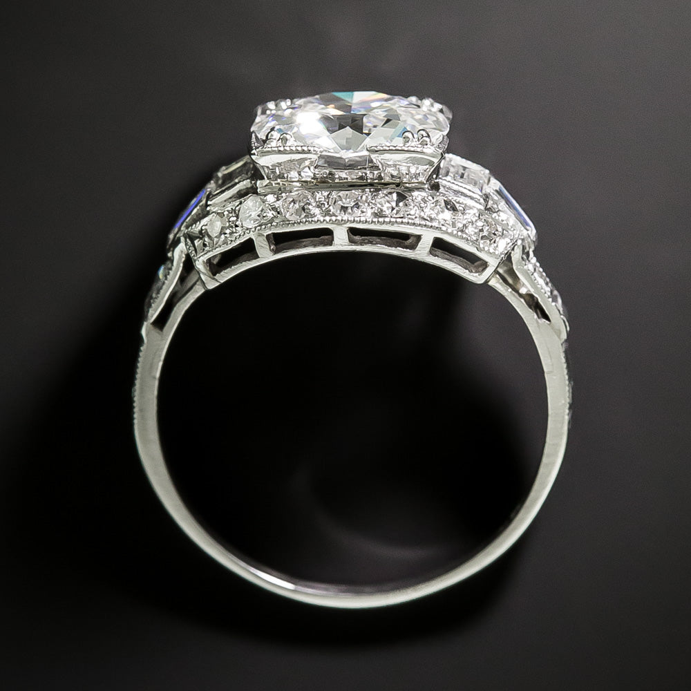 Art Deco 2.07 Carat Diamond Engagement Ring - GIA F SI2 - 5