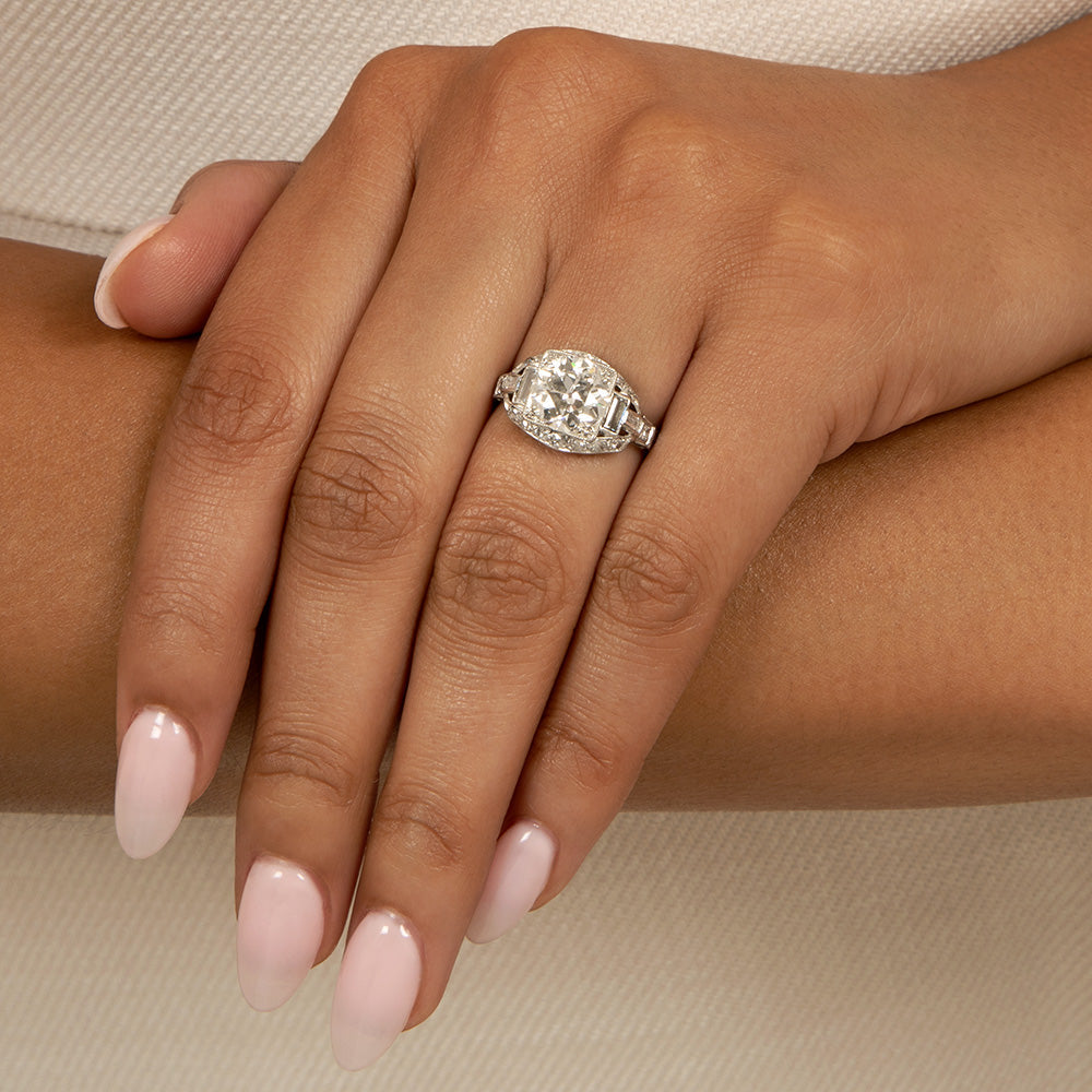 Art Deco 2.07 Carat Diamond Engagement Ring - GIA F SI2 - 6