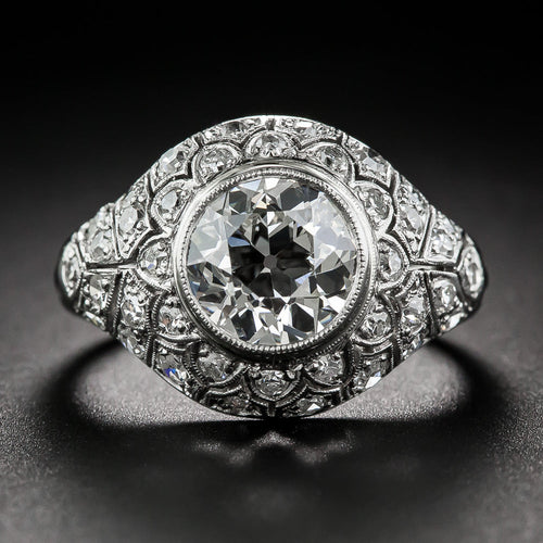 2.18 Carat European-Cut Diamond Ring - 1
