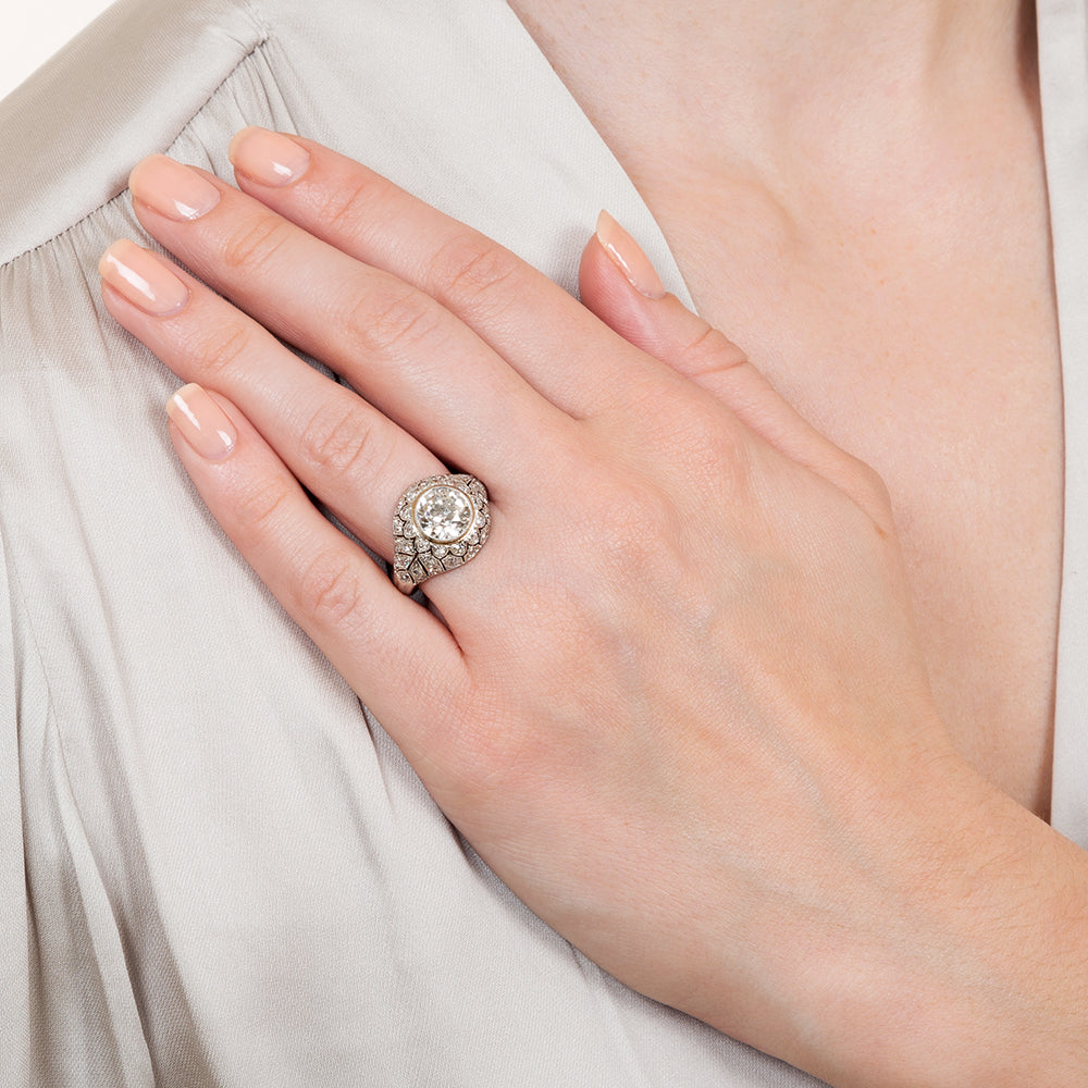 2.18 Carat European-Cut Diamond Ring - 7