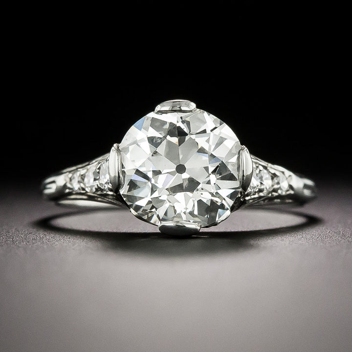 Art Deco 2.17 Carat Diamond Engagement Ring - GIA I SI2