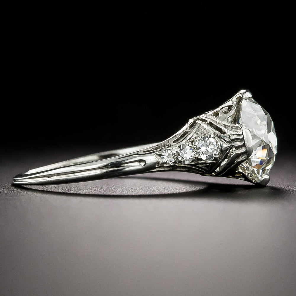 Art Deco 2.17 Carat Diamond Engagement Ring - GIA I SI2 - 3