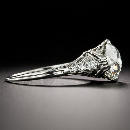 Art Deco 2.17 Carat Diamond Engagement Ring - GIA I SI2 - 3