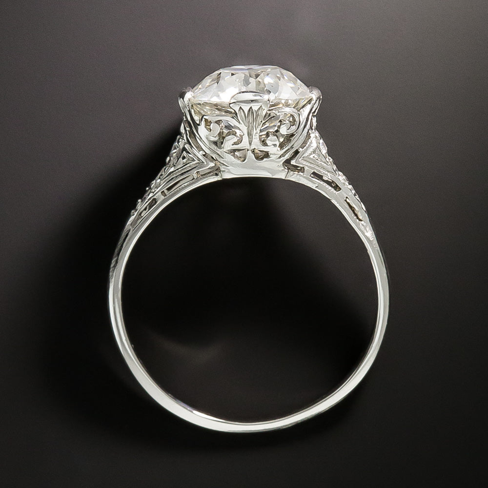 Art Deco 2.17 Carat Diamond Engagement Ring - GIA I SI2 - 4