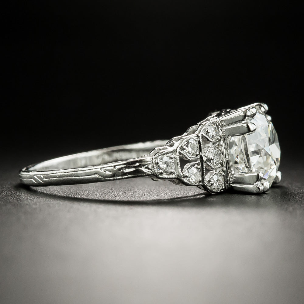 Art Deco 2.26 Carat Diamond Engagement Ring - GIA I VS2 - 4