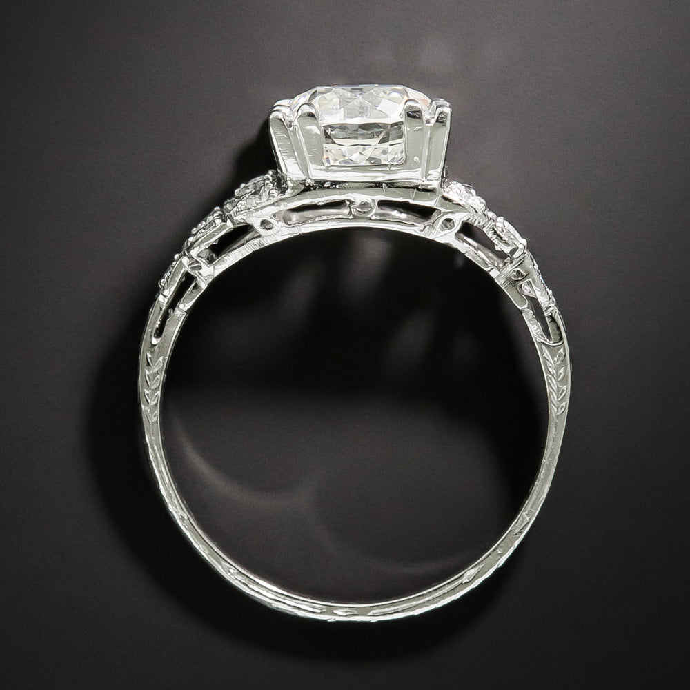 Art Deco 2.26 Carat Diamond Engagement Ring - GIA I VS2 - 5