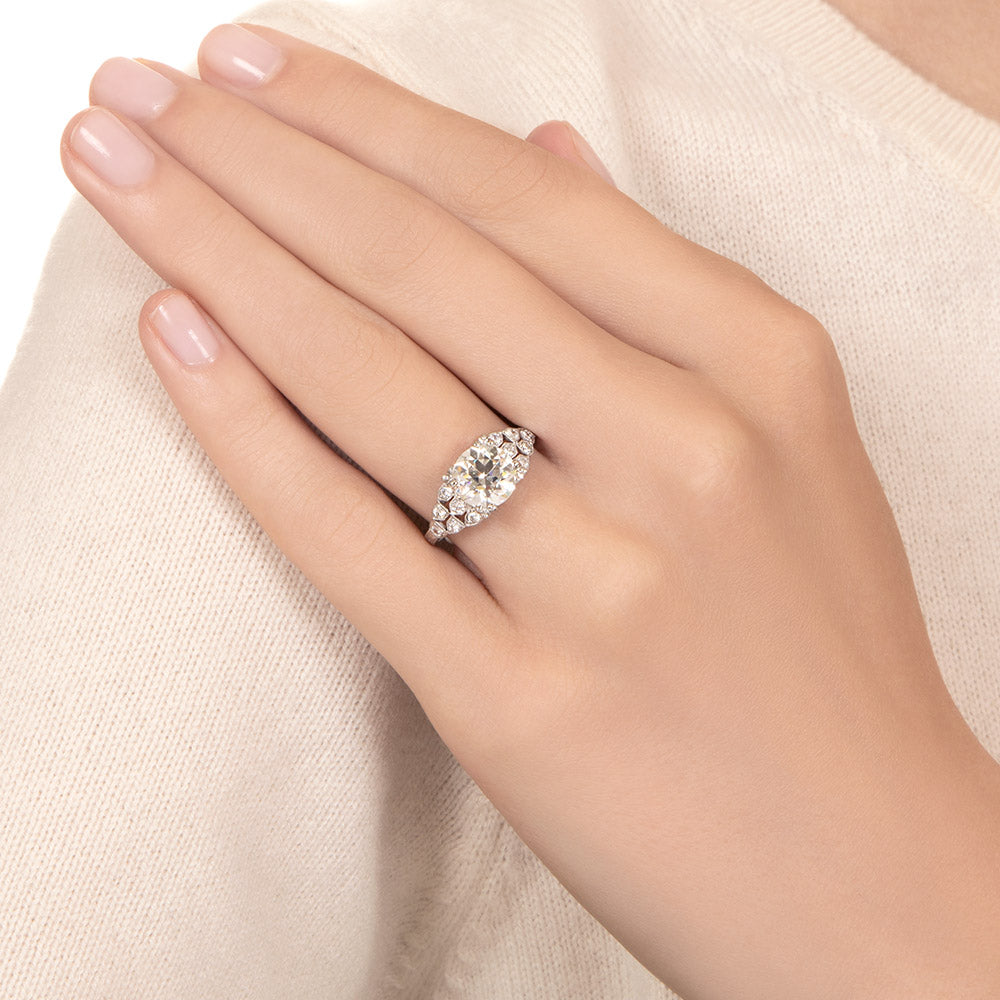 Art Deco 2.26 Carat Diamond Engagement Ring - GIA I VS2 - 6
