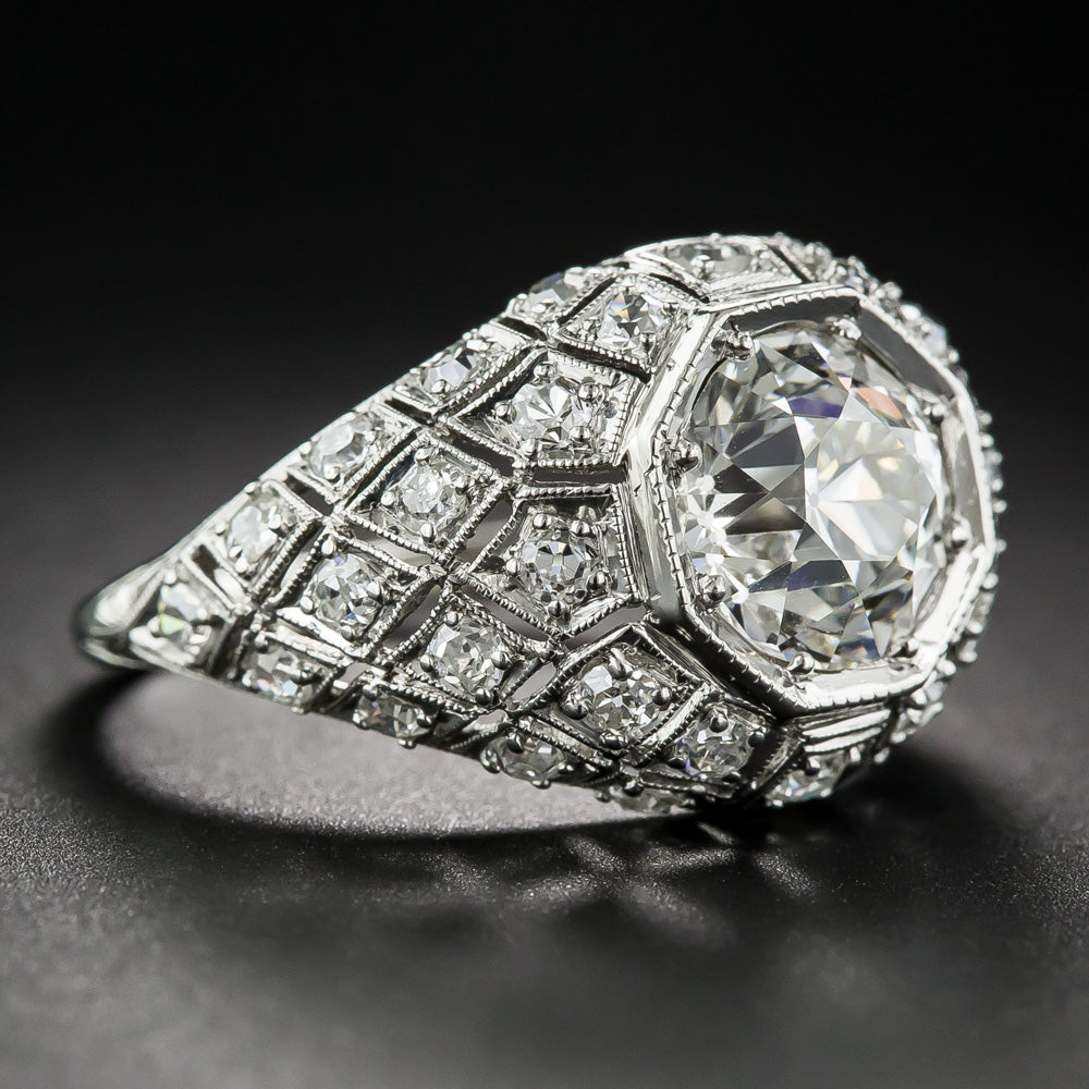 Art Deco 2.28 Carat Diamond Engagement Ring - GIA J VS2 - 6