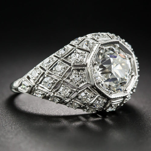 Art Deco 2.28 Carat Diamond Engagement Ring - GIA J VS2 - 6