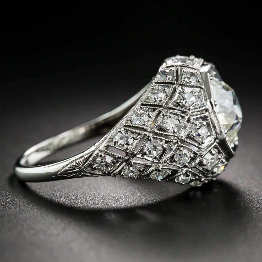 Art Deco 2.28 Carat Diamond Engagement Ring - GIA J VS2 - 7