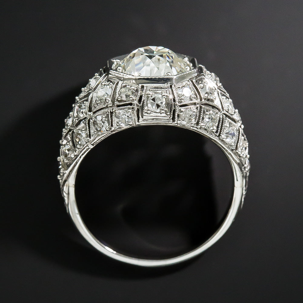 Art Deco 2.28 Carat Diamond Engagement Ring - GIA J VS2 - 8