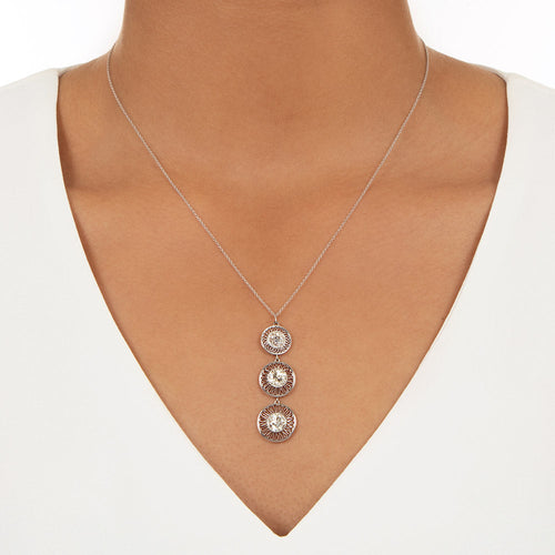 Art Deco 2.77 Carat Triple-Diamond Dangle Necklace - GIA - 4