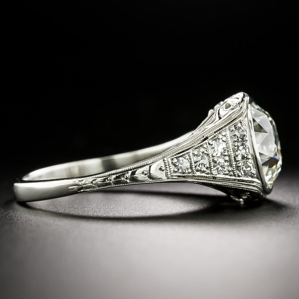 Art Deco 3.09 Carat Diamond Ring - GIA  J SI1 - 5