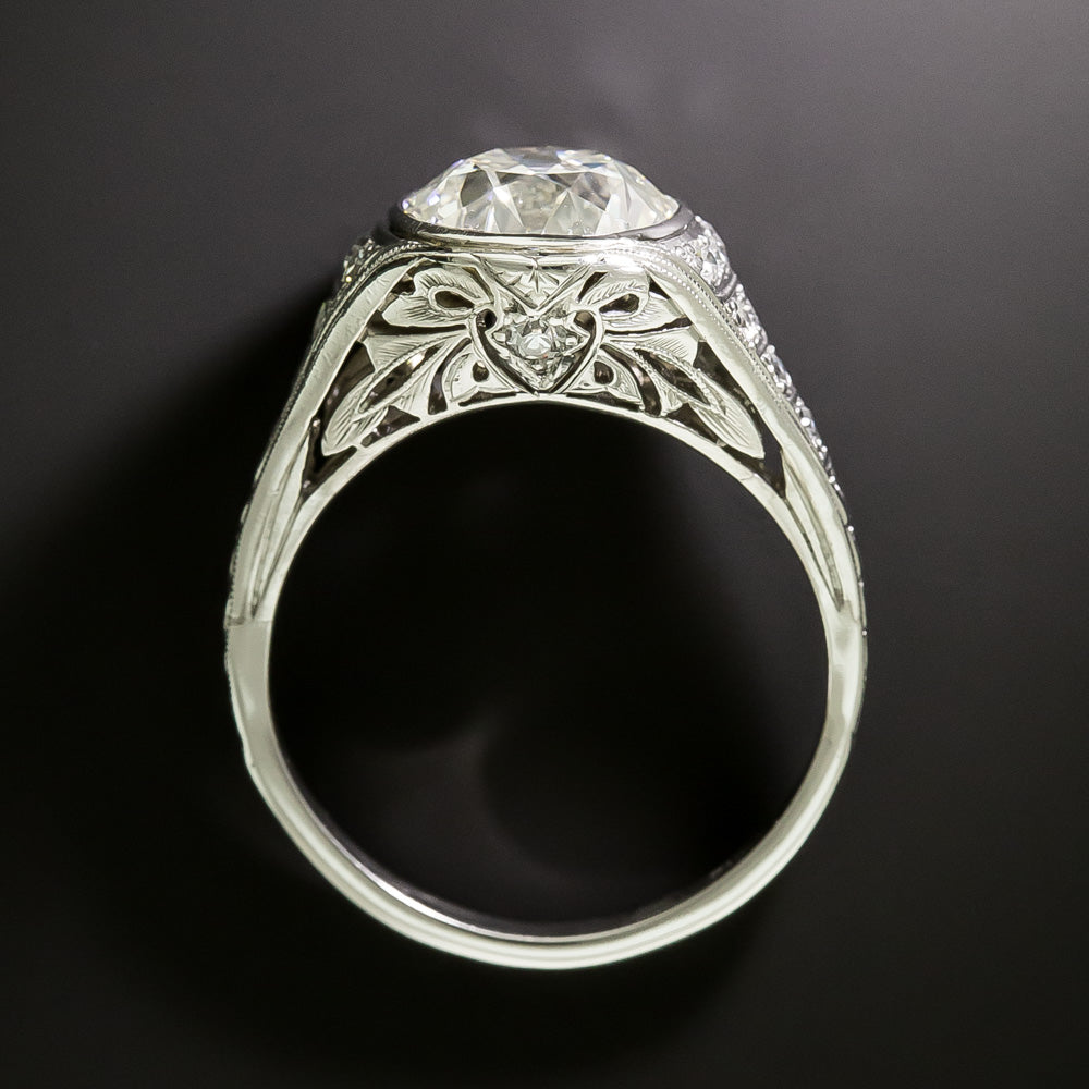 Art Deco 3.09 Carat Diamond Ring - GIA  J SI1 - 6