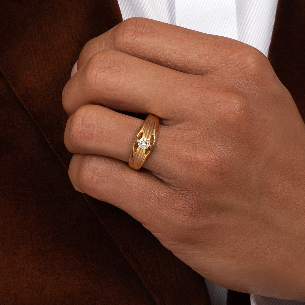 Art Deco .30 Carat Diamond Solitaire Ring - 6
