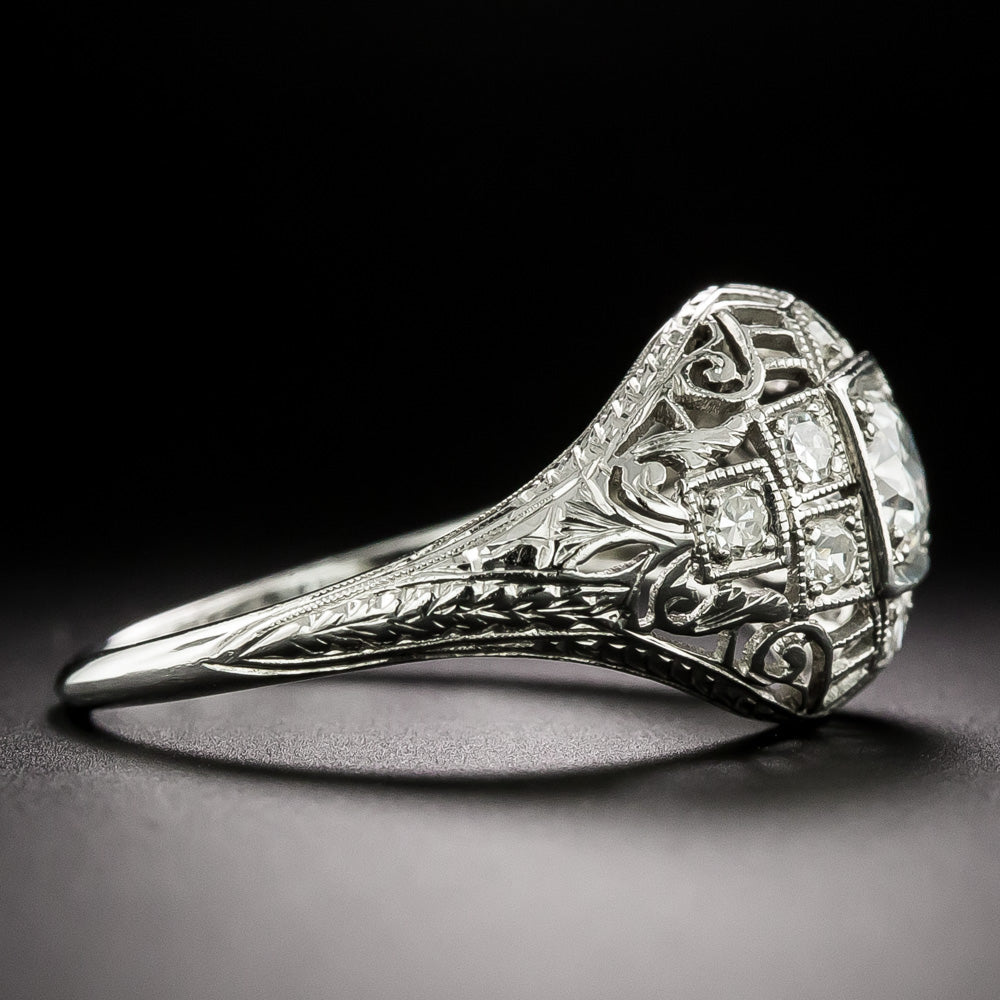 Art Deco .42 Carat Diamond Engagement Ring - 2