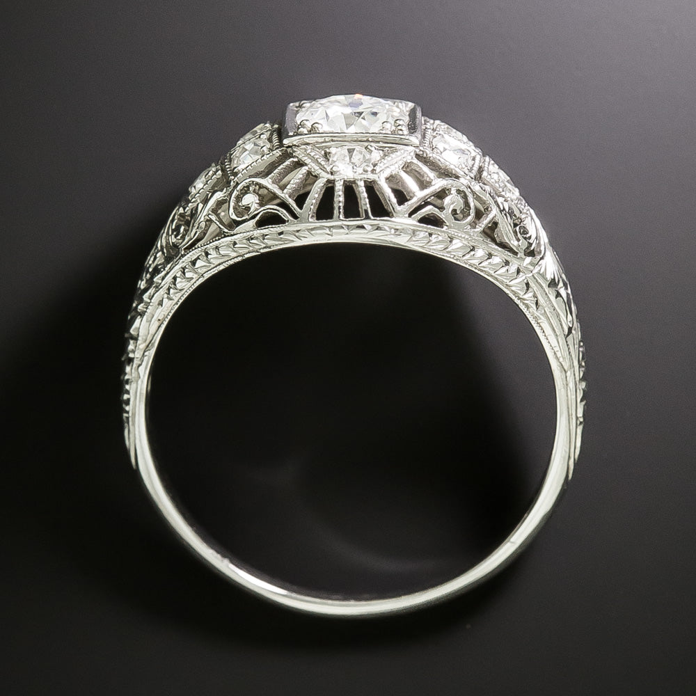 Art Deco .42 Carat Diamond Engagement Ring - 3