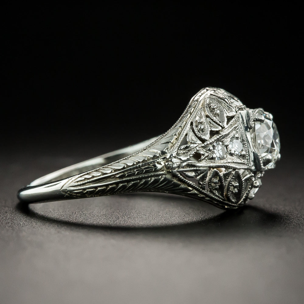 Art Deco .56 Carat Diamond Engagement Ring - GIA G VS1 - 3