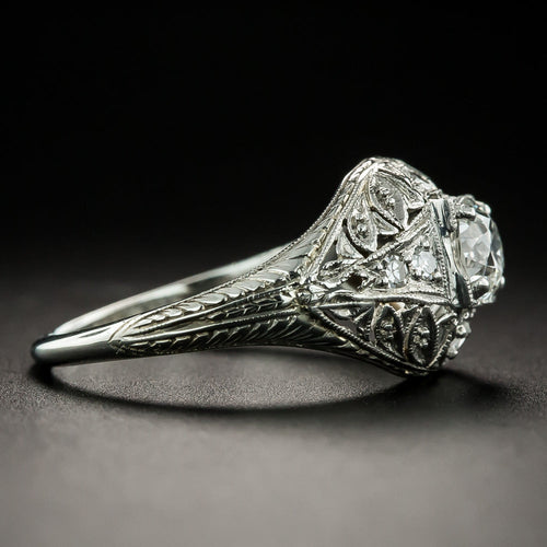 Art Deco .56 Carat Diamond Engagement Ring - GIA G VS1 - 3
