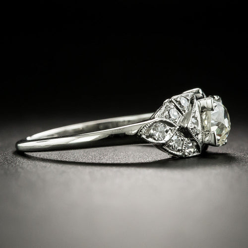 Art Deco .57 Carat Diamond Engagement Ring by Traube Orange Blossom - 4