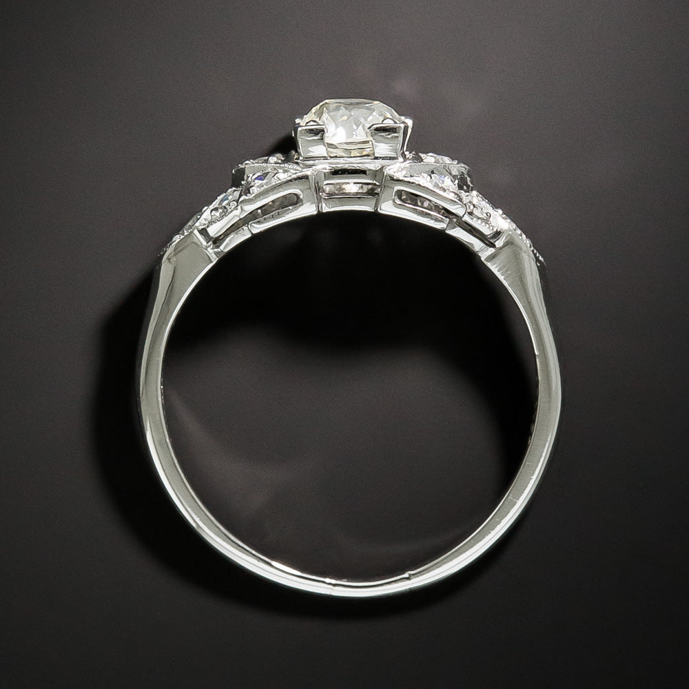 Art Deco .57 Carat Diamond Engagement Ring by Traube Orange Blossom - 5