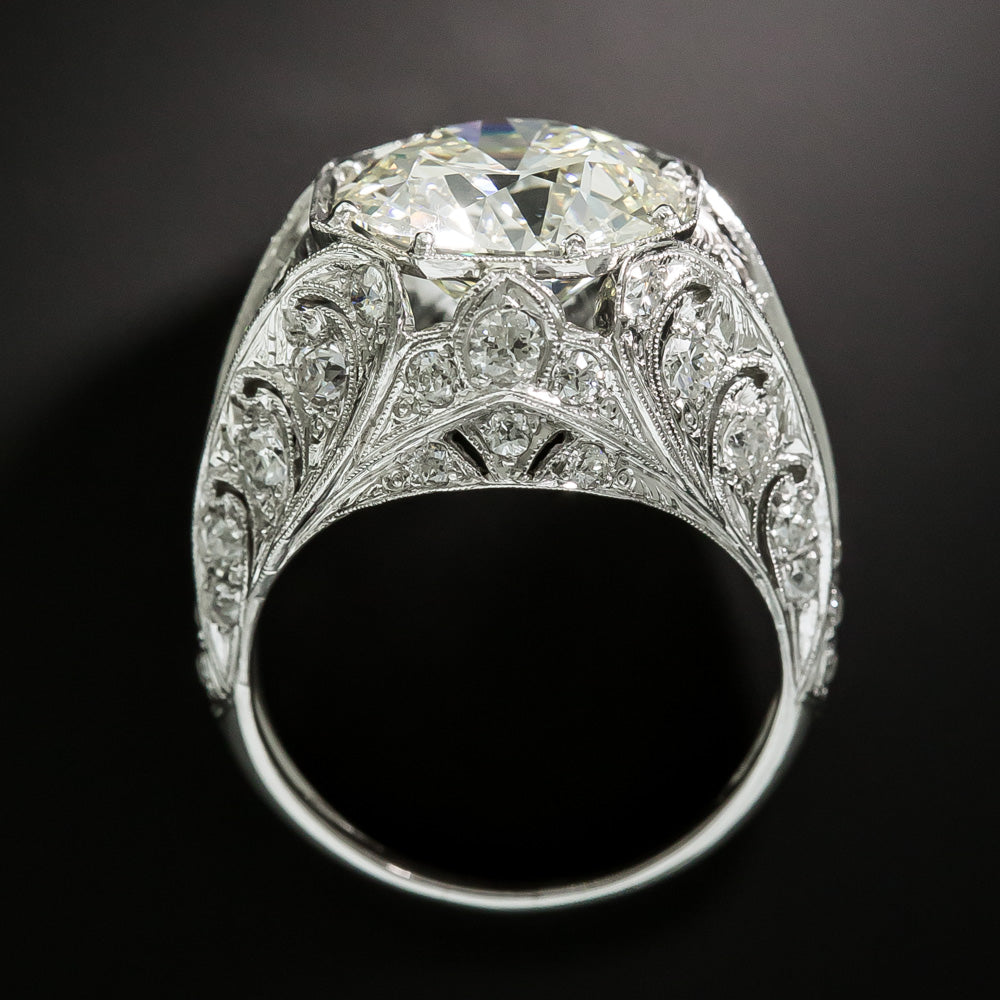 Art Deco 6.04 Carat Diamond Engagement Ring - GIA  - 5