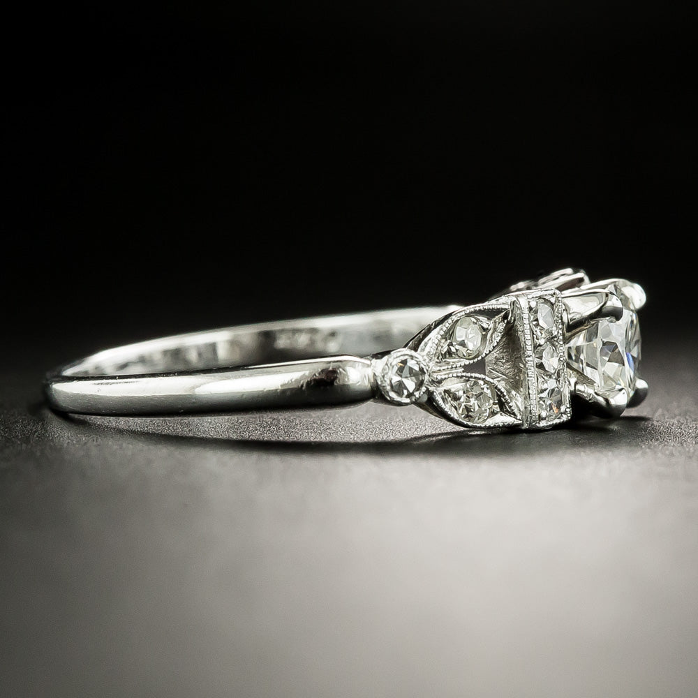 Art Deco .60 Carat Diamond Engagement Ring  - 4