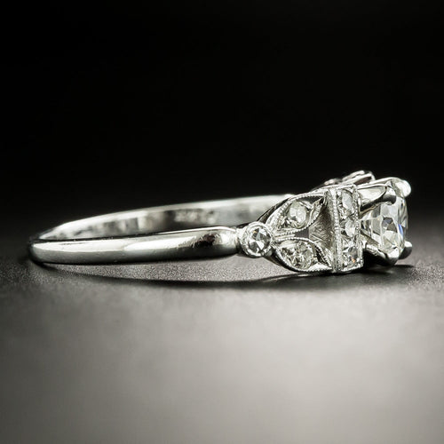 Art Deco .60 Carat Diamond Engagement Ring  - 4