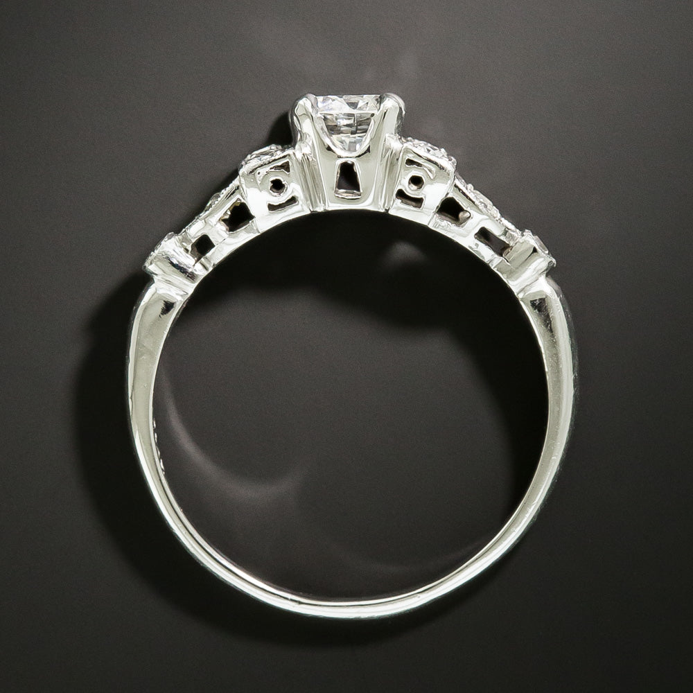 Art Deco .60 Carat Diamond Engagement Ring  - 5