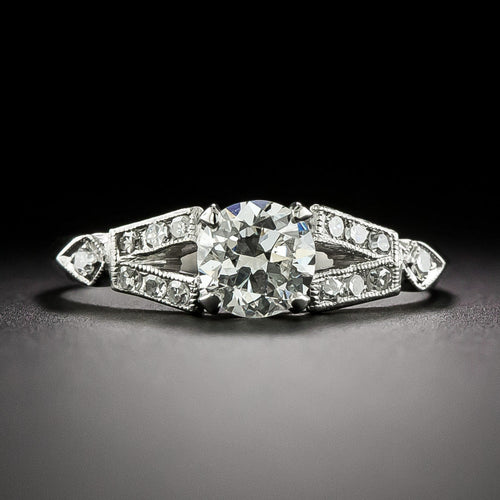 Art Deco .62 Carat Diamond Engagement Ring - 3