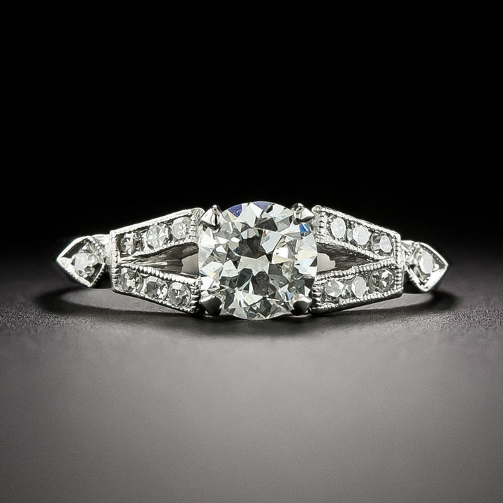 Art Deco .62 Carat Diamond Engagement Ring