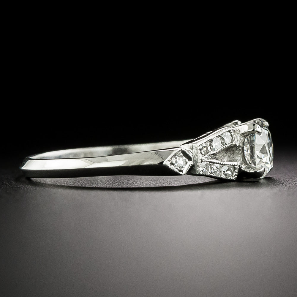 Art Deco .62 Carat Diamond Engagement Ring - 4