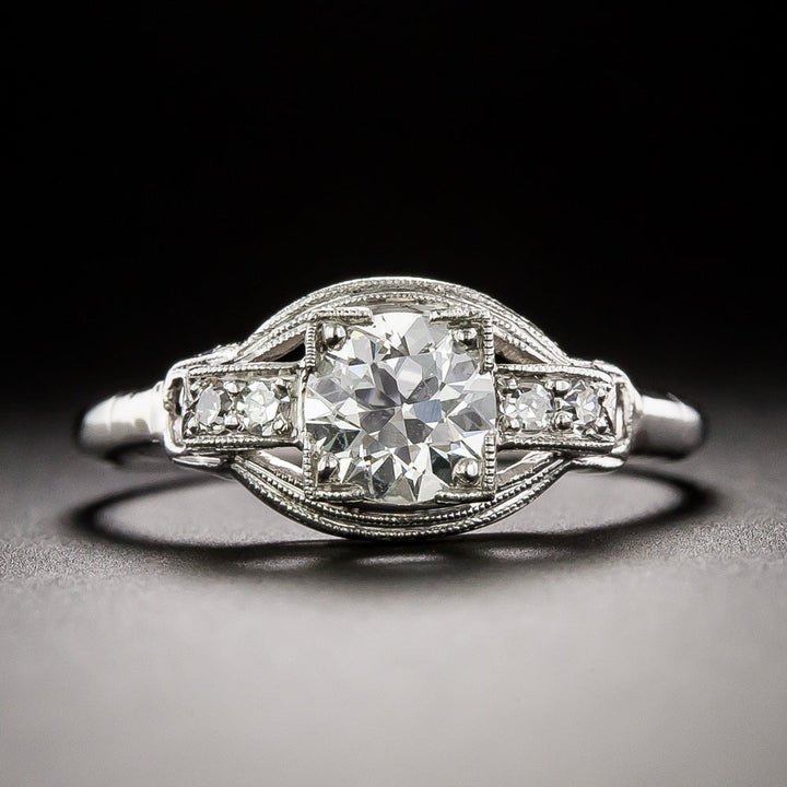 Art Deco .64 Carat Diamond Engagement Ring - GIA I VS2