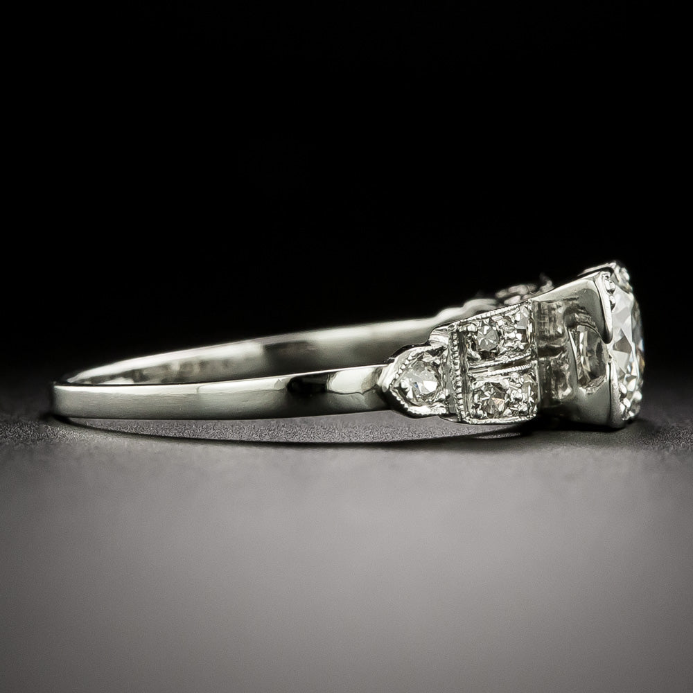 Art Deco .65 Carat Diamond Engagement Ring - 3