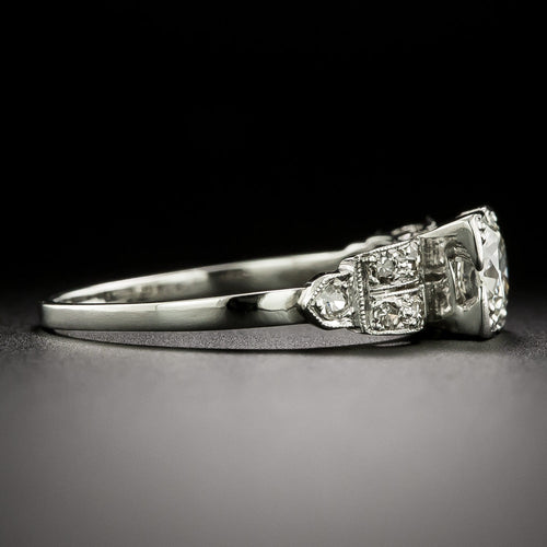 Art Deco .65 Carat Diamond Engagement Ring - 3