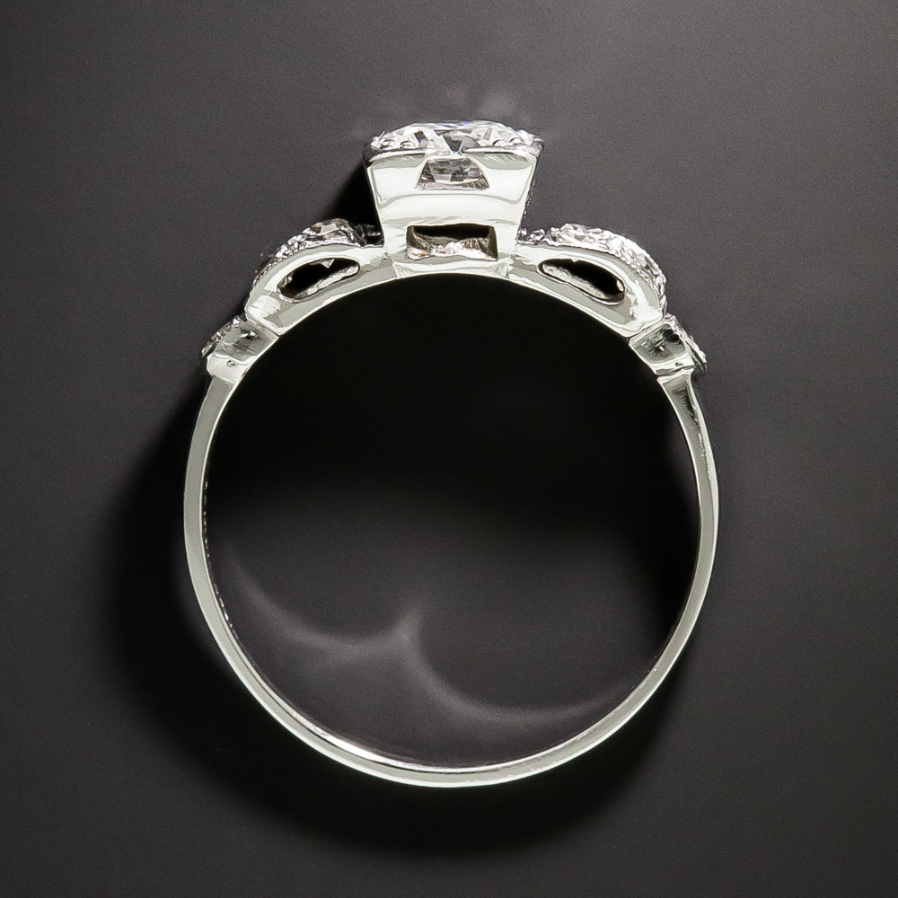 Art Deco .65 Carat Diamond Engagement Ring - 4
