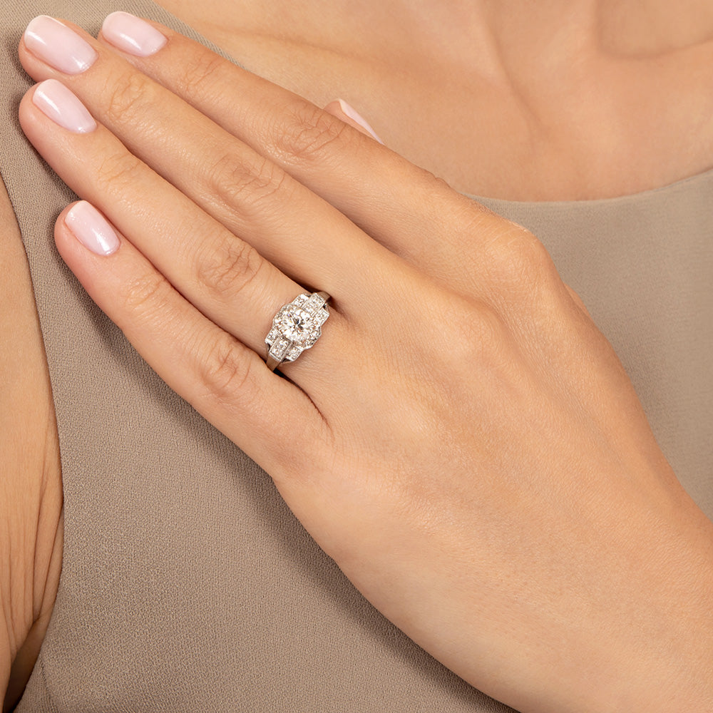 Art Deco .65 Carat Diamond Ring - 5