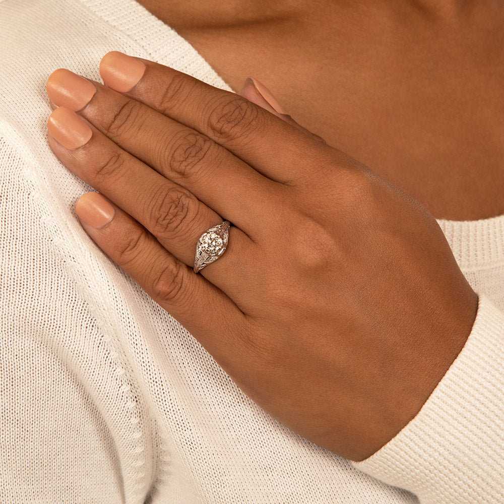 Art Deco Diamond Ring by Belais for Granat Brothers - 7