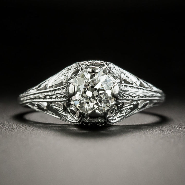 Art Deco .75 Carat Diamond Engagement Ring by Belais for Granat Brothers