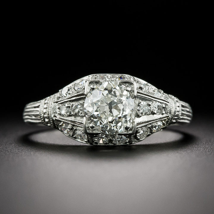 Art Deco .85 Carat Diamond Engagement Ring