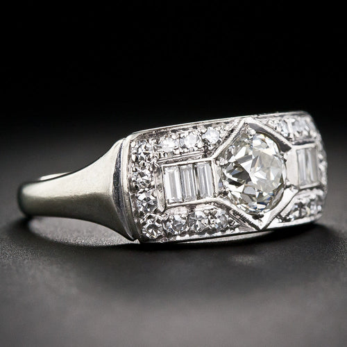 Art Deco .87 Carat Diamond Engagement Ring - GIA  J VS2 - 2