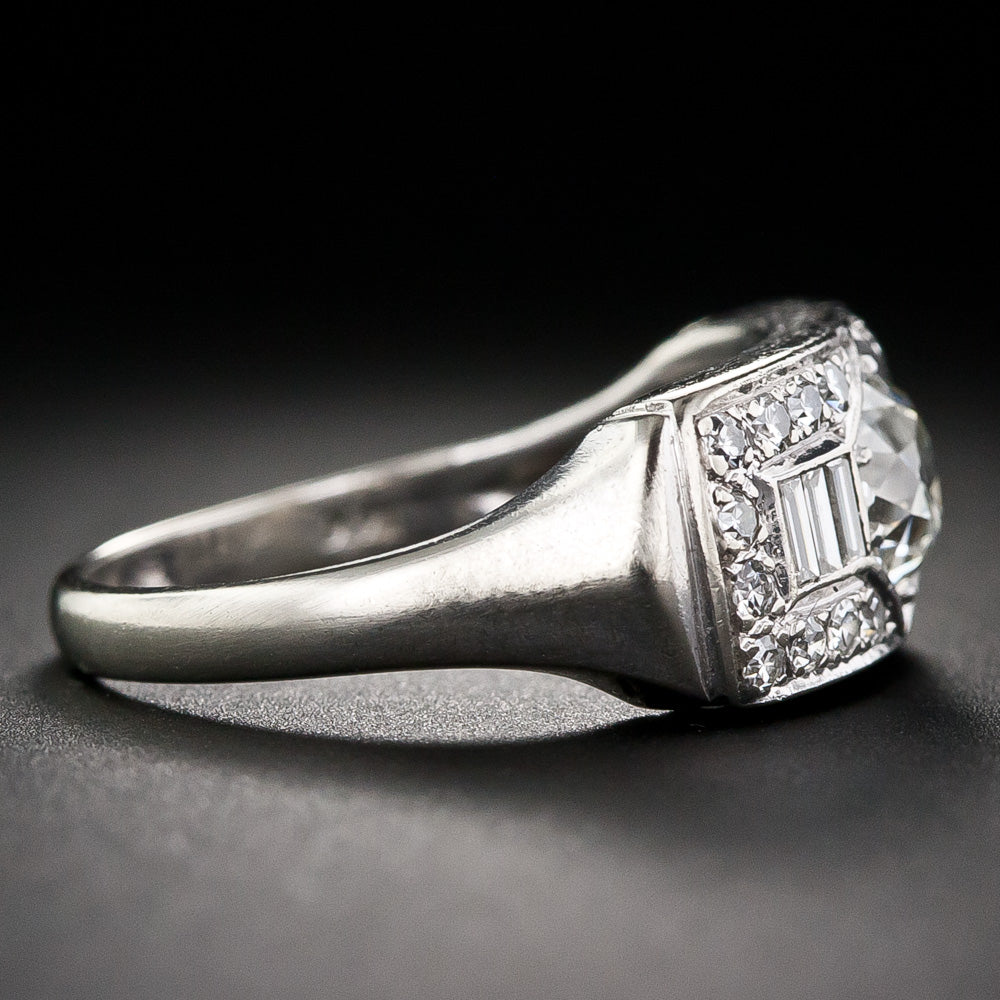 Art Deco .87 Carat Diamond Engagement Ring - GIA  J VS2 - 3