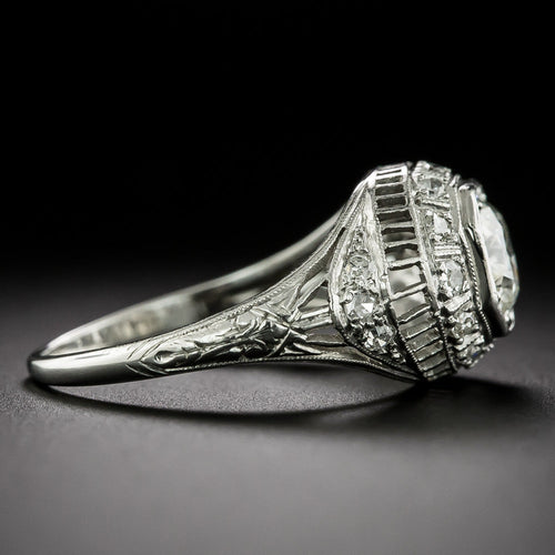 Art Deco .90 Carat Diamond Engagement Ring - 4