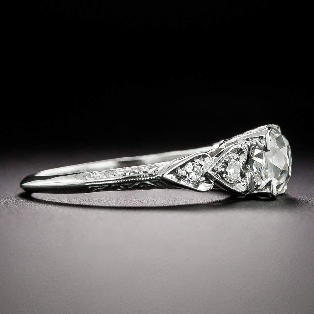 Art Deco .95 Carat Diamond Engagement Ring - GIA G VS1 - 3
