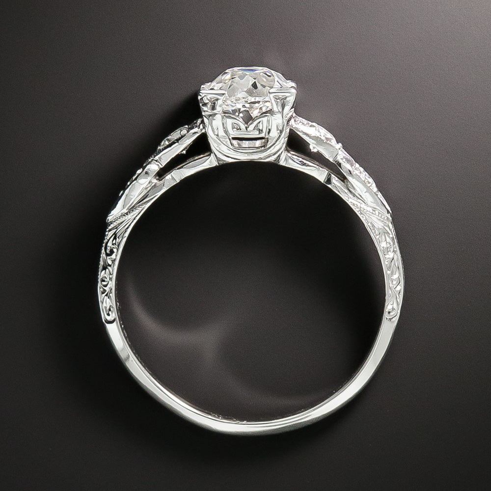 Art Deco .95 Carat Diamond Engagement Ring - GIA G VS1 - 4