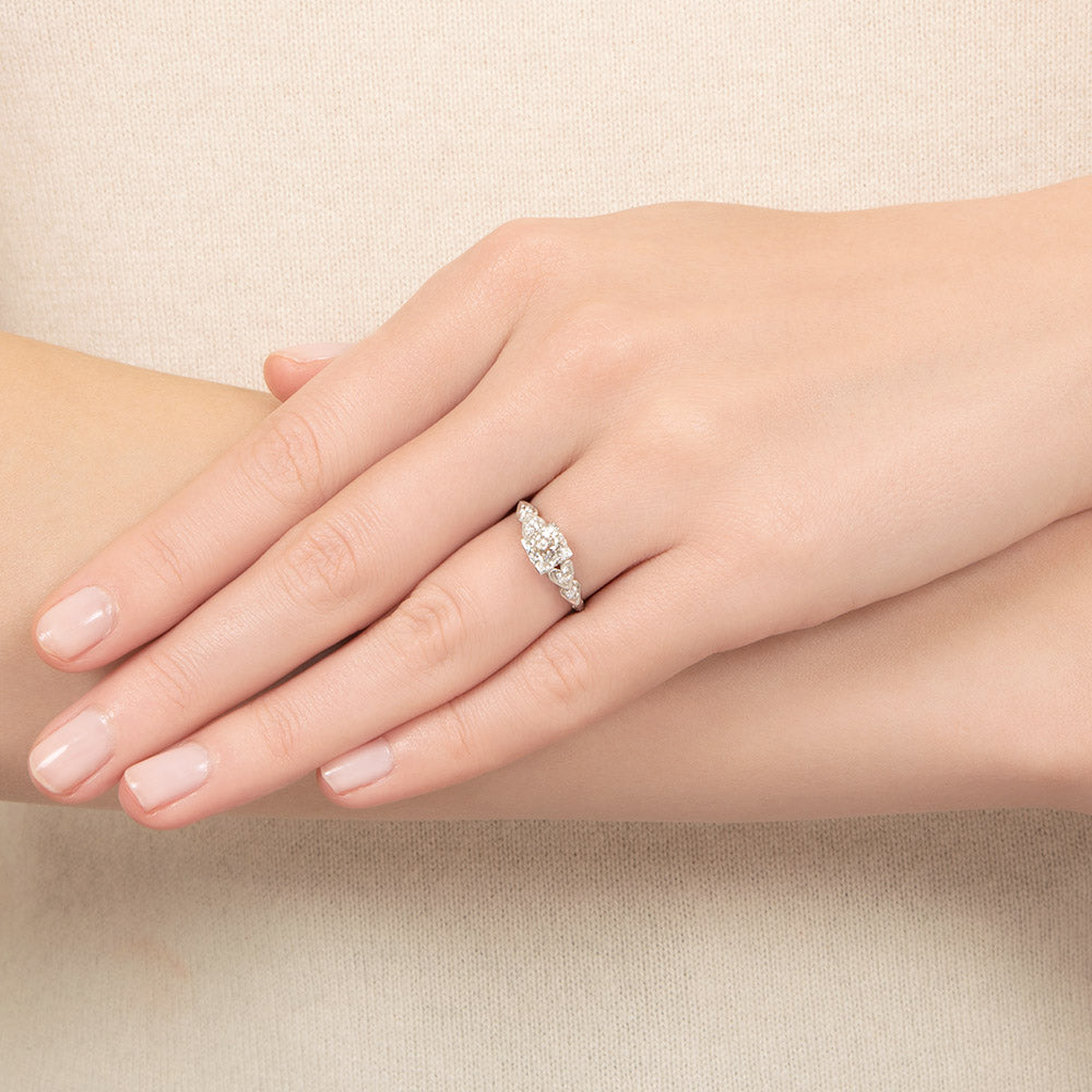 Art Deco .95 Carat Diamond Engagement Ring - GIA G VS1 - 5
