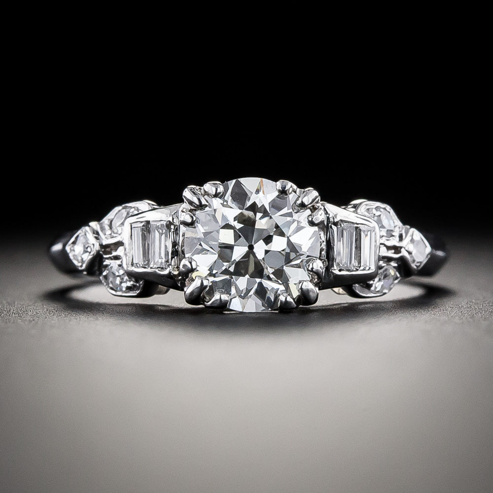 Art Deco .96 Carat Diamond Engagement Ring - GIA I VS2 - 2