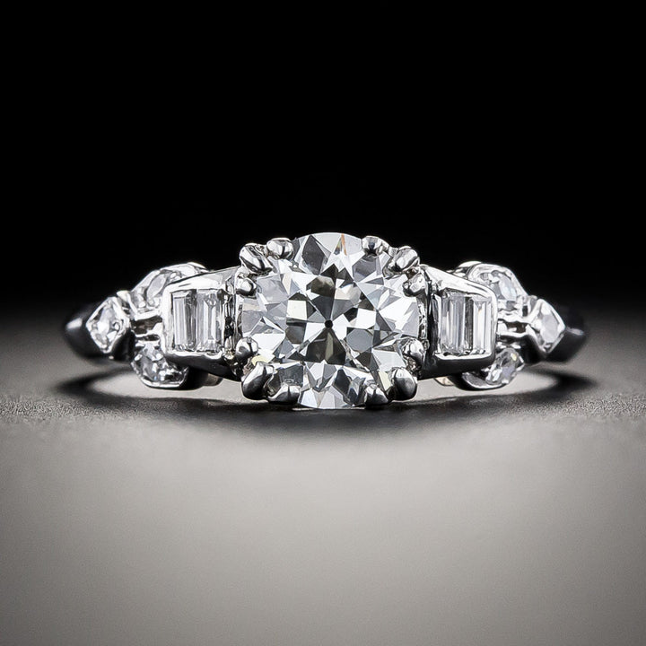 Art Deco .96 Carat Diamond Engagement Ring - GIA I VS2