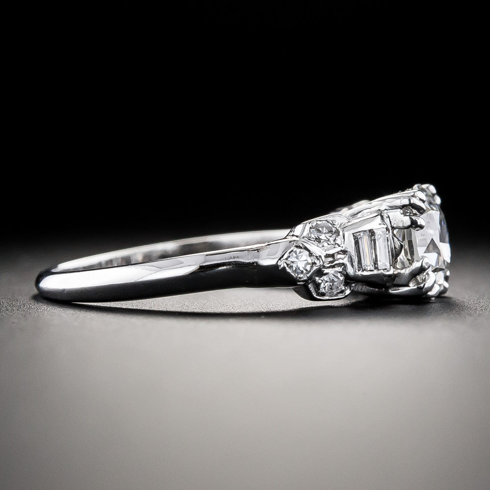 Art Deco .96 Carat Diamond Engagement Ring - GIA I VS2 - 3